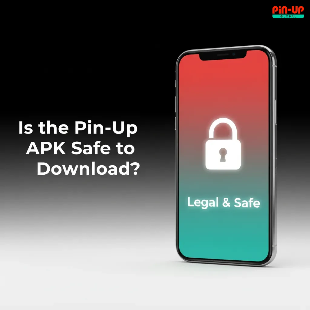 Phone with lock and SSL shield, showing Pin-Up APK is licensed and encrypted for safe download.