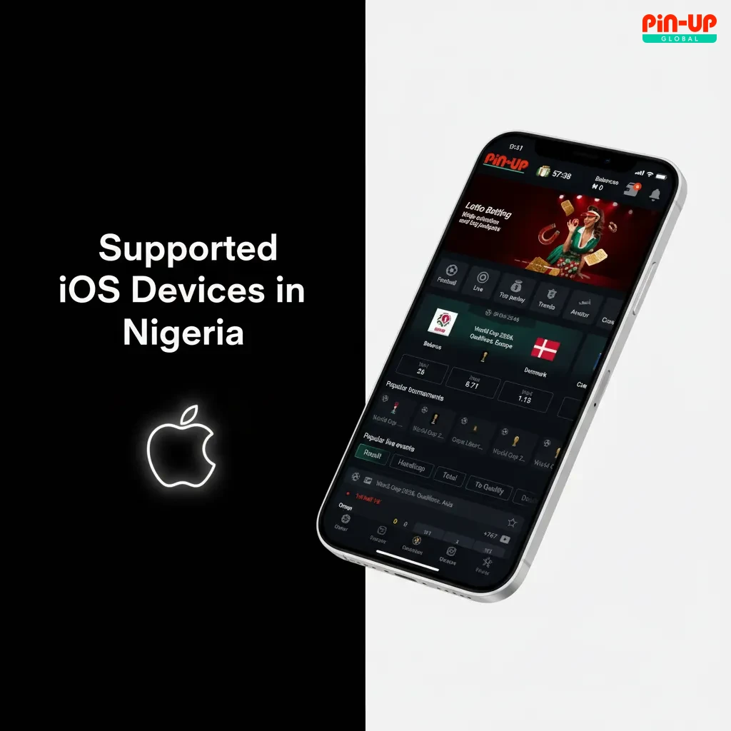 Graphic listing supported iOS devices in Nigeria: iPhone 7–15 series, iPad 9/10, iPad mini 5/6, iPod touch 7.