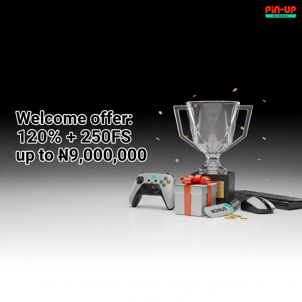 Welcome offer banner: 120% + 250 free spins up to ₦9,000,000; steps to register, verify, deposit, claim, bet; terms apply.
